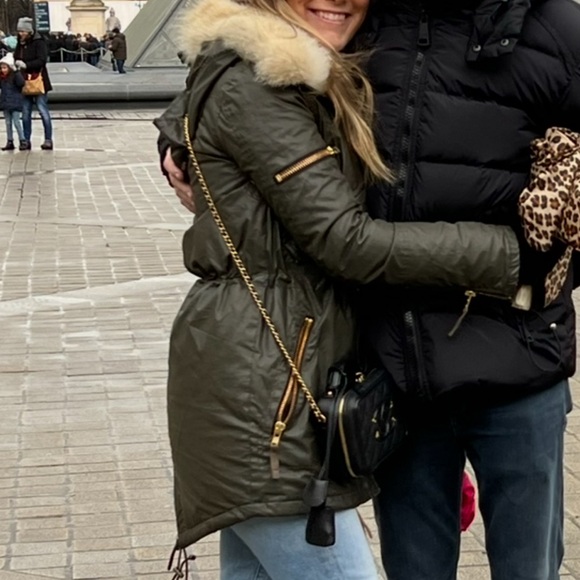 SAM. Luxe Limelight Fur Waxed Parka Jacket in Green - Picture 4 of 6